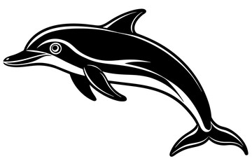 Fototapeta premium dolphin silhouette vector illustration