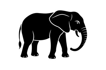 Fototapeta premium elephant silhouette vector illustration