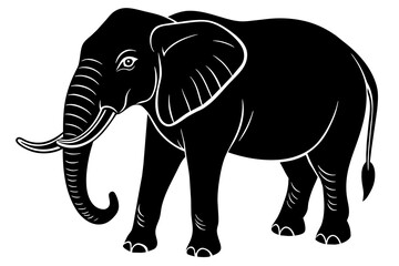 elephant silhouette vector illustration