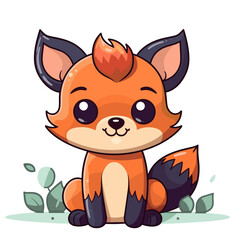 A cartoon fox with a crown on its head