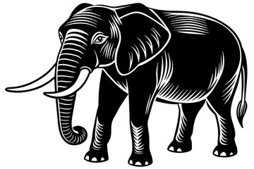 elephant silhouette vector illustration