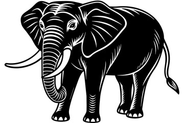 Fototapeta premium elephant silhouette vector illustration