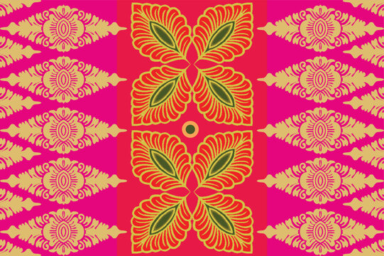 The Kembang Kates Batik motif and its development is a very exclusive motif. Suitable for various functions. Vector EPS 10