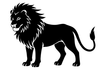 lion silhouette vector illustration