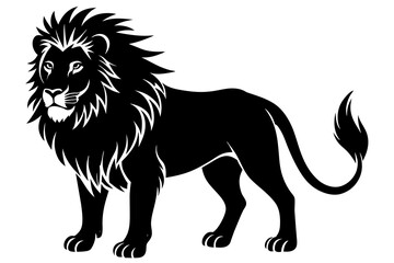 lion silhouette vector illustration