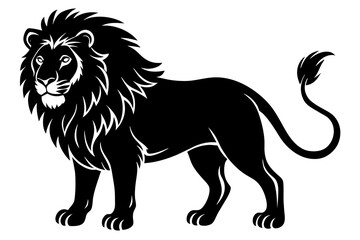 lion silhouette vector illustration