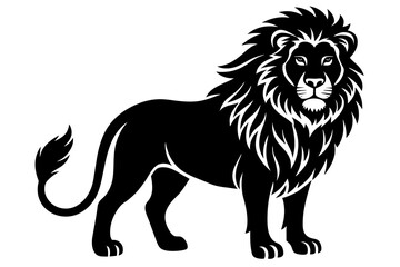 lion silhouette vector illustration