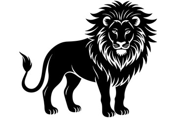 lion silhouette vector illustration