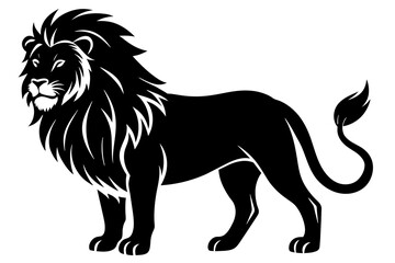lion silhouette vector illustration