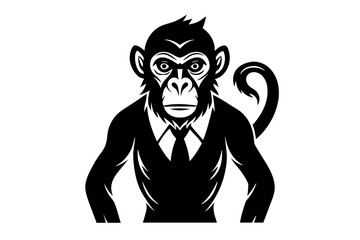 monkey silhouette vector illustration