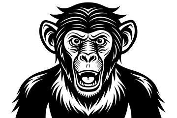 monkey silhouette vector illustration