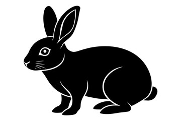 rabbit silhouette vector illustration