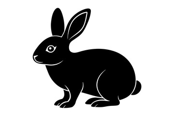 Obraz premium rabbit silhouette vector illustration