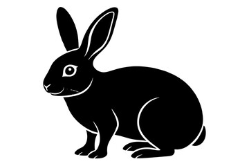 rabbit silhouette vector illustration