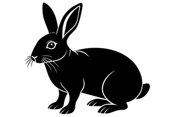 rabbit silhouette vector illustration