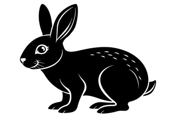 rabbit silhouette vector illustration