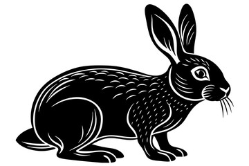 rabbit silhouette vector illustration