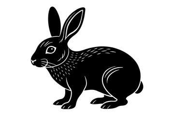 rabbit silhouette vector illustration