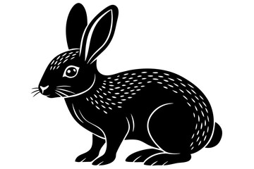 rabbit silhouette vector illustration