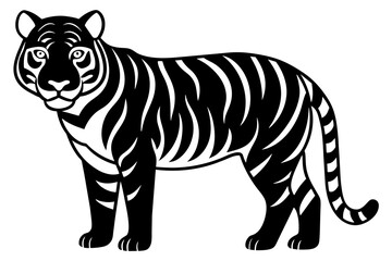 Fototapeta na wymiar tiger silhouette vector illustration