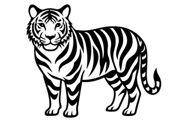 Fototapeta premium tiger silhouette vector illustration
