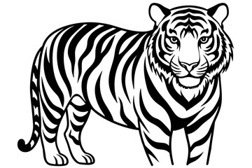 tiger silhouette vector illustration