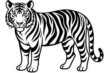 Fototapeta na wymiar tiger silhouette vector illustration