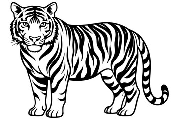 tiger silhouette vector illustration