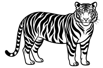 tiger silhouette vector illustration