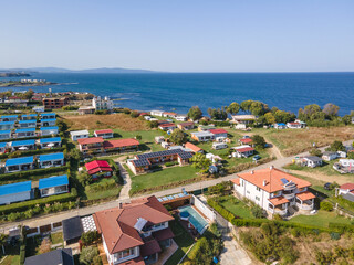 Naklejka premium Aerial view of Black sea coast near Arapya beach, Bulgaria