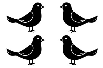 nibbles bird silhouette vector illustration