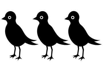 misty bird silhouette vector illustration 