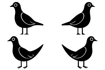 mimi bird silhouette vector illustration
