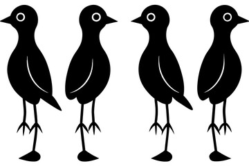 mimi bird silhouette vector illustration