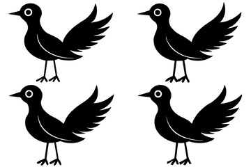 mimi bird silhouette vector illustration