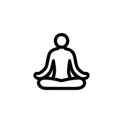 yoga. lotus position icon. vector illustration on white background