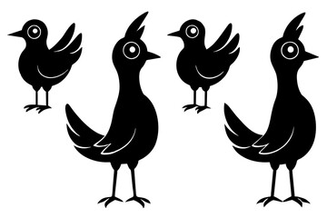 flossie bird silhouette vector illustration