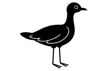 doodle  bird silhouette vector illustration