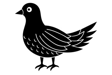doodle  bird silhouette vector illustration
