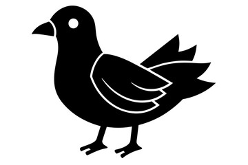 doodle  bird silhouette vector illustration
