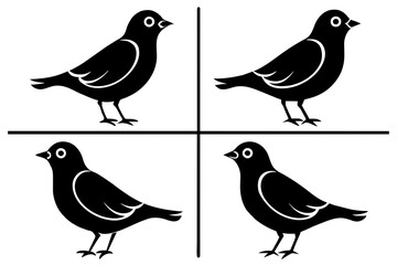 buttercup bird silhouette vector illustration