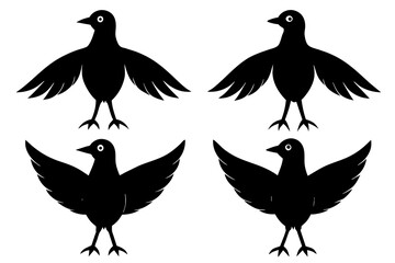 bella bird silhouette vector illustration