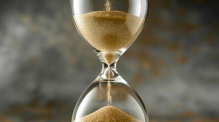 Image of an hourglass, symbolizing the passage of time.