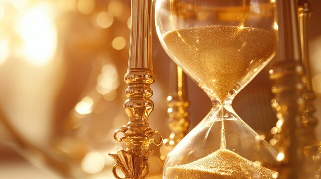 Image of an hourglass, symbolizing the passage of time.