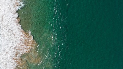 aerial view of the ocean in Australia 