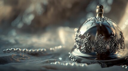 Image of elegant silver bell.