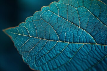 Close-up of a leaf showing detailed texture - obrazy, fototapety, plakaty