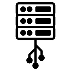 database with circuit icon