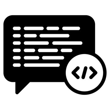 Message of code program icon vector