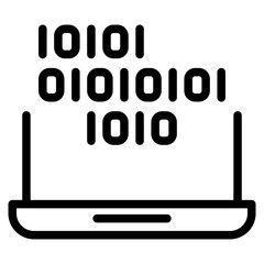 binary code on computer